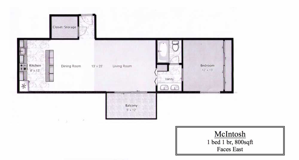 McIntosh 1 Bedroom